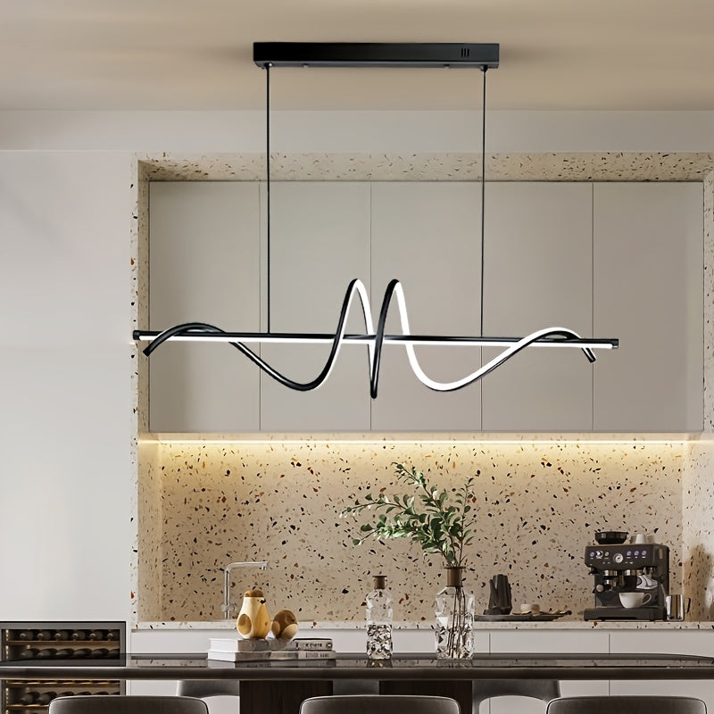 Une ligne lumineuse pour îlot de cuisine et séjour