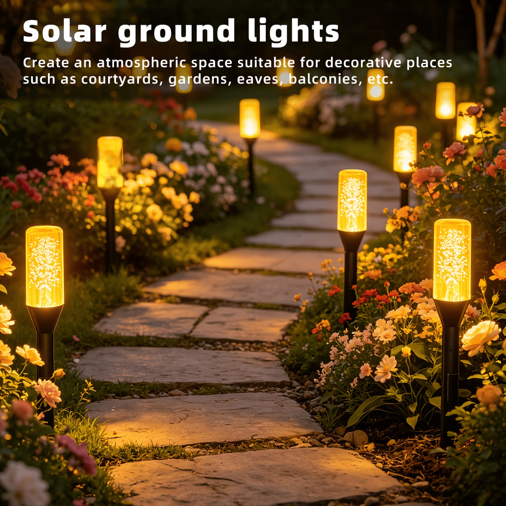 Guirlande solaire de bordure 4,17 ou 6,57 m, 12 jeux de lumière