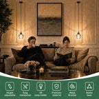 Mini suspension en verre facetté, culot G9, câble réglable 113 cm