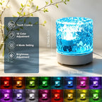 Lampe d'ambiance vague d'eau Ø 8 cm, tactile et télécommande à pile