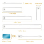 Lot de 2 réglettes LED aluminium à diffusion latérale, 30 ou 40 cm