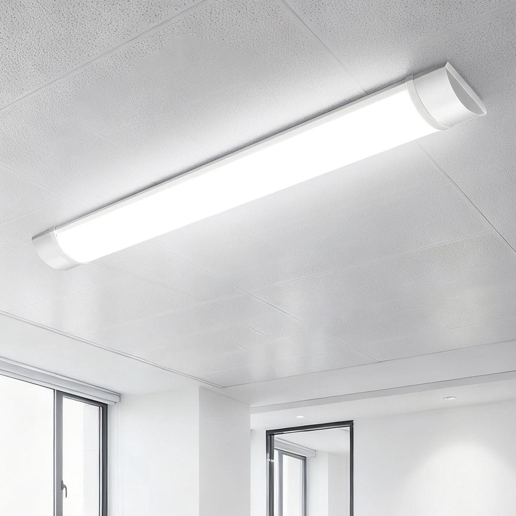 Réglette LED 120 cm 40 W blanc froid, à fixer au plafond ou au mur