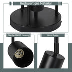 Plafonnier noir à spots GU10 en cascade, 3 ou 4 têtes orientables