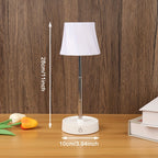 Lampe de chevet télescopique sans fil, abat-jour facetté torsadé