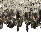 Lustre LED plafonnier à pampilles de cristal, chrome poli Ø 40 cm