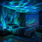 Veilleuse projecteur vagues d'eau, dôme noir pour salon et chambre