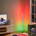 Lampadaire LED RVB à quatre segments, appli et minuterie, 122 cm