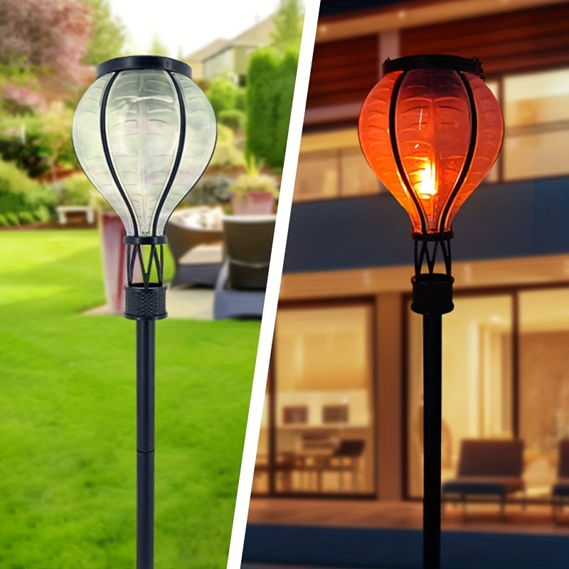 Lanterne solaire montgolfière transparente, à piquer ou suspendre
