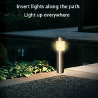 Lampe solaire borne en inox brossé, 27,8 cm, lot de 2 ou 4