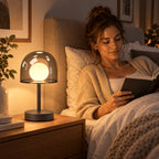 Lampe champignon sans fil à dôme gris ou bleu, 3000 à 6500K