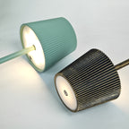 Lampe de chevet sans fil plissée, neuf coloris, tactile, 36 cm