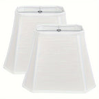 Abat-jour rectangulaire à pans coupés en lin, blanc ou beige