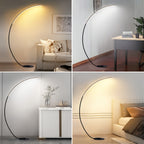 Lampadaire arc LED à variateur, pédale et télécommande, 165 cm