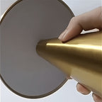 Lampe de Bureau Éclairée en Métal Doré - 1800mAh (Lumière Tricolore)