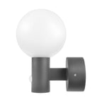 Applique murale boule opaline à détecteur, LED 15 W 4000 K