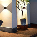 Applique murale solaire double faisceau blanc chaud, angle réglable