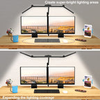 Lampe de bureau à pince d'architecte 24 W, barre LED de 58 cm