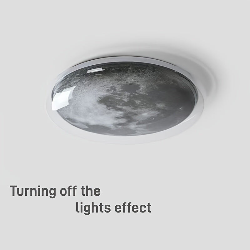 Plafonnier LED lune Ø 40 cm, télécommande, minuterie et mémoire