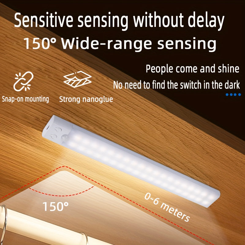 Réglette LED à détection 150°, trois teintes, 30, 40 ou 50 cm