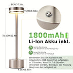 Lot de 2 lampes de table LED sans fil dorées à tige fine, 31,5 cm