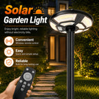 Lampadaire solaire rond 750 LED à détecteur et télécommande