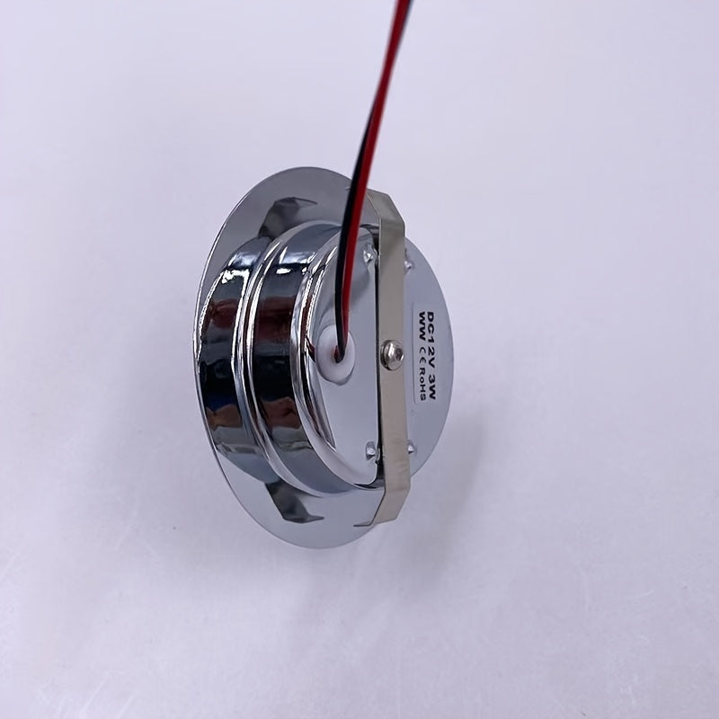 Spot LED encastrable chromé extra-plat Ø 72 mm, 12 V ou 24 V