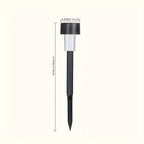 Balise solaire de jardin noire, lot de 10, blanc chaud ou froid