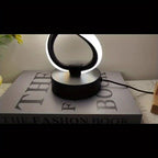 Lampe de bureau LED en double spirale, noire, blanche ou dorée