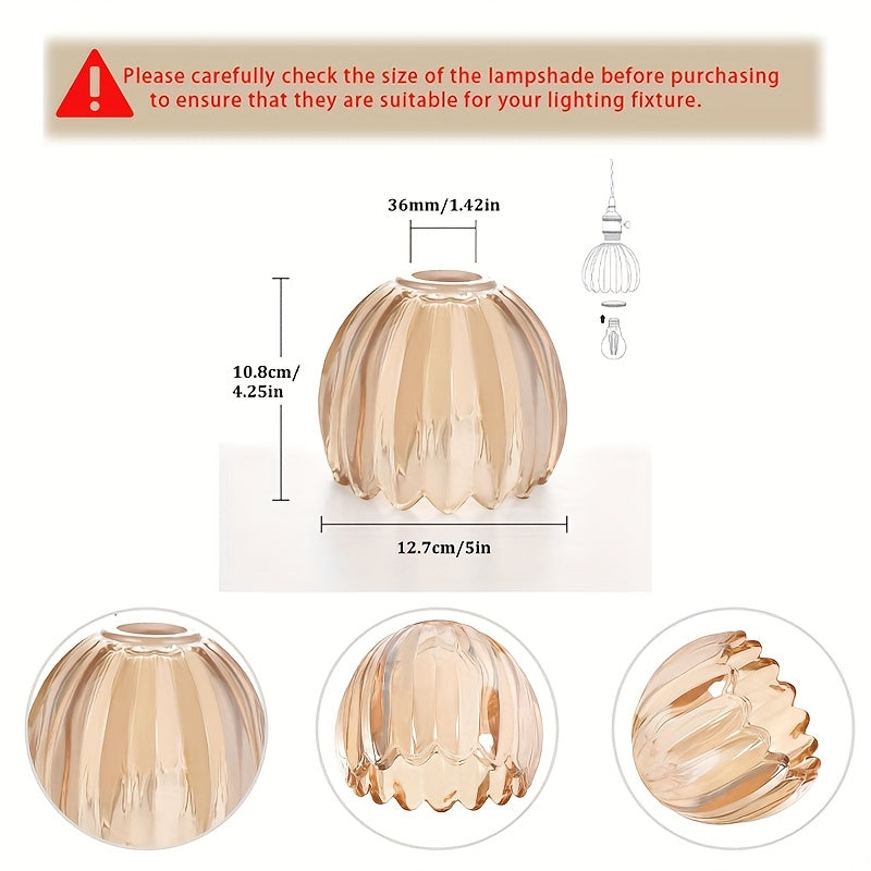Lot de 2 verres de remplacement tulipe côtelés, Ø 12,7 cm