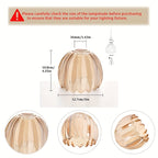 Lot de 2 verres de remplacement tulipe côtelés, Ø 12,7 cm