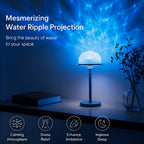 Lampe LED projecteur de reflets d'eau, dôme amovible sans fil