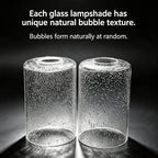 Lot de 2 cylindres en verre bullé transparent, Ø 10 x H 15 cm