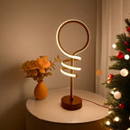 Lampe de bureau LED en tube lumineux, boucle et spirale noire, 46 cm