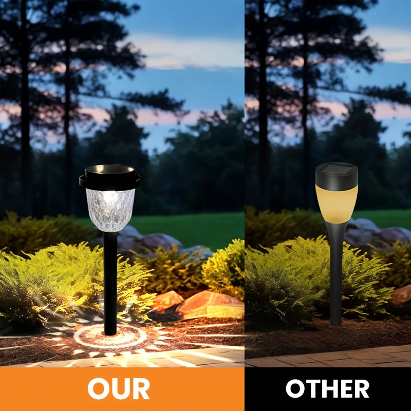 Lampe solaire à tête facettée, couleurs changeantes, lot de 2