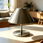 Lampe de table sans fil dorée en métal, rechargeable USB et tactile