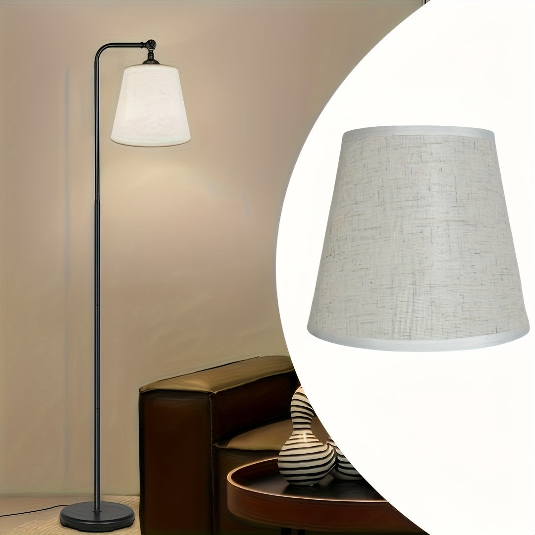 Lot de 2 petits abat-jour coniques en lin gris clair, E27 et E14
