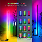 Lampadaire LED RVB 155 cm en aluminium sur trépied, appli