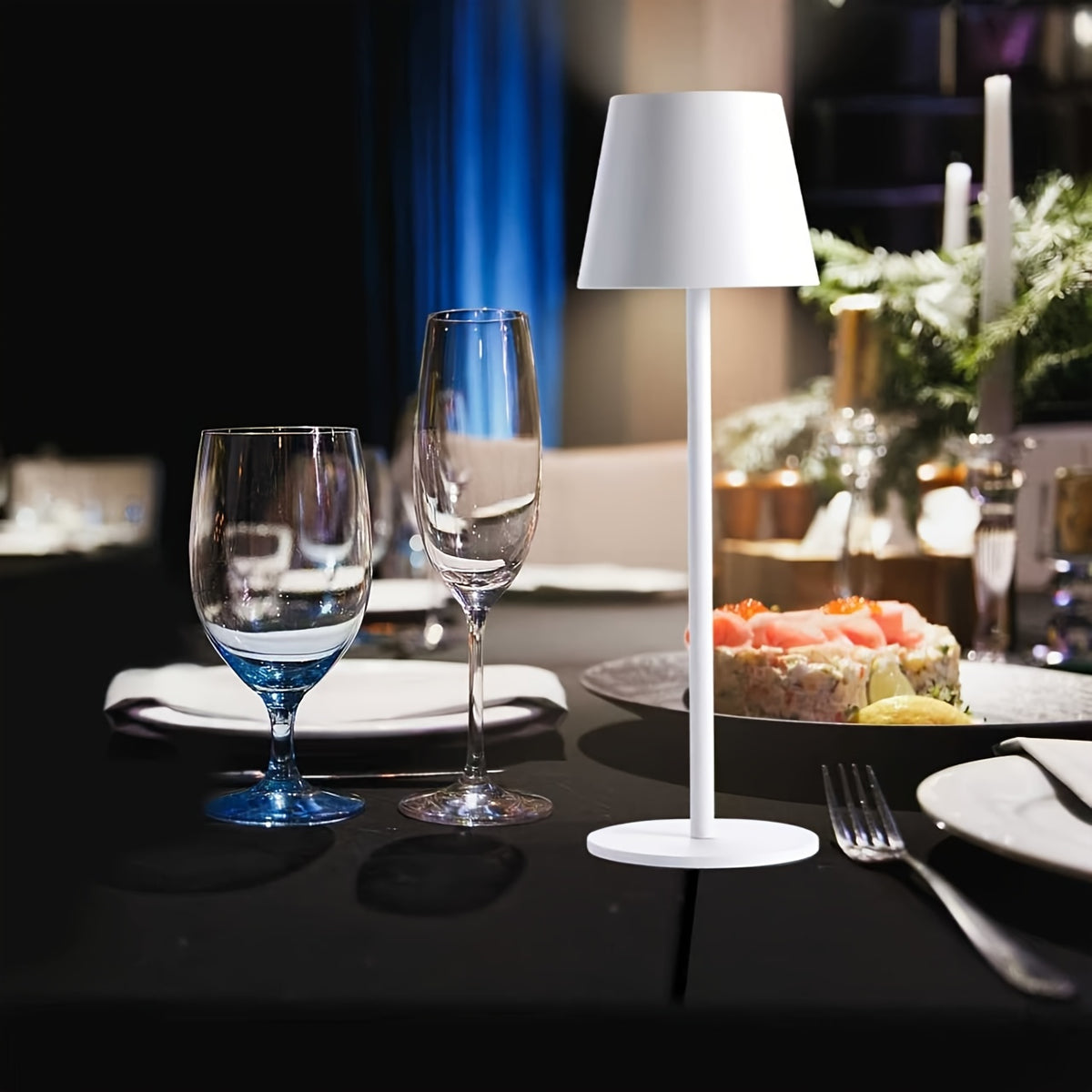 Lampe sans fil en aluminium mat à tige raccourcissable, 38 cm