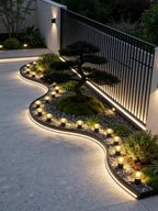 Guirlande solaire de 40 mini piquets lumineux pour bordure, 10 m