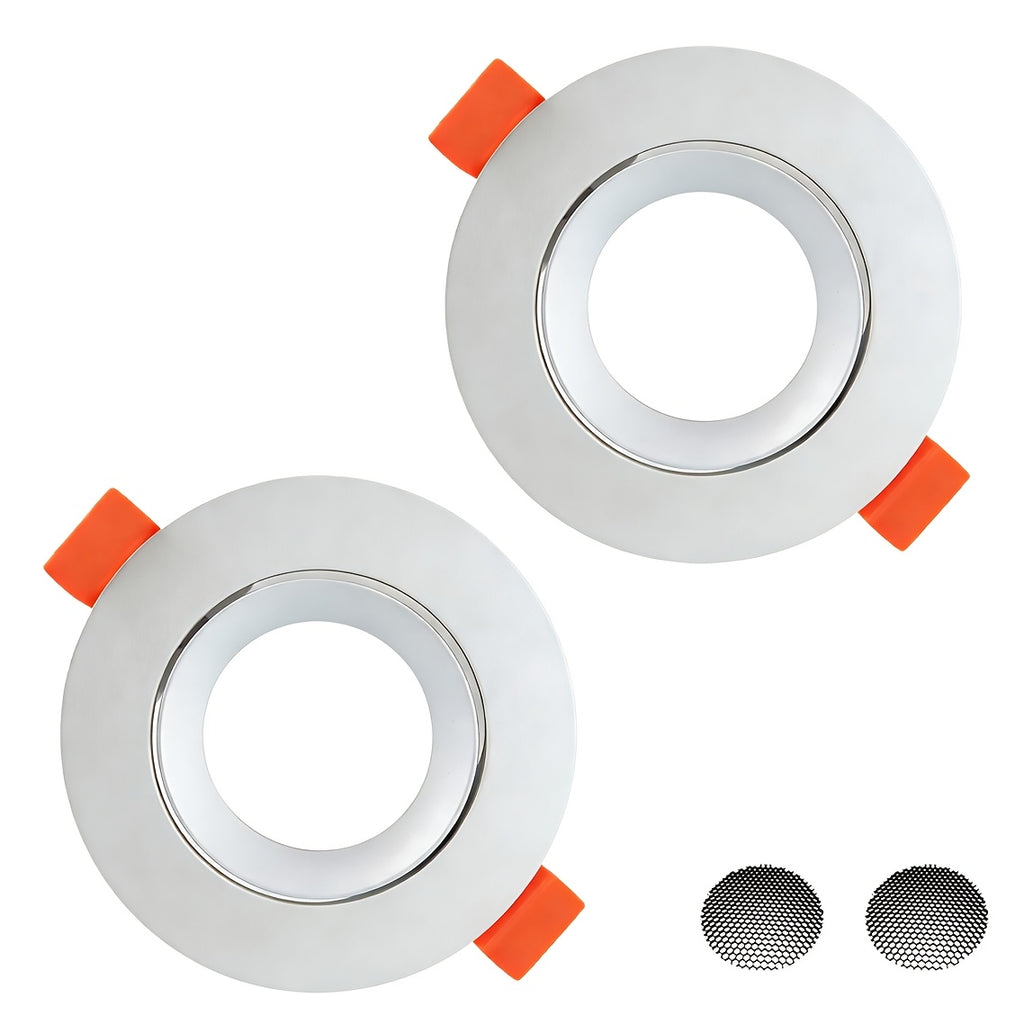 Support de spot encastrable orientable blanc Ø 8,8 cm, lot de 2