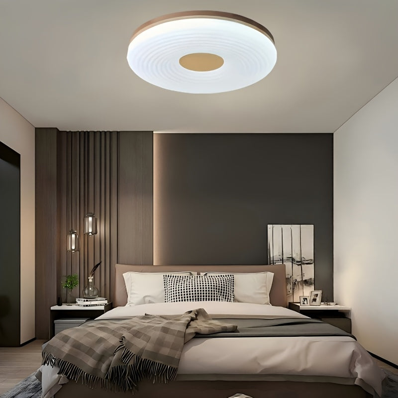 Plafonnier LED rond Ø 40 cm à télécommande, diffuseur ondulé