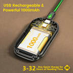 Lampe de lecture à pince à deux ou trois têtes, 4 teintes, USB-C
