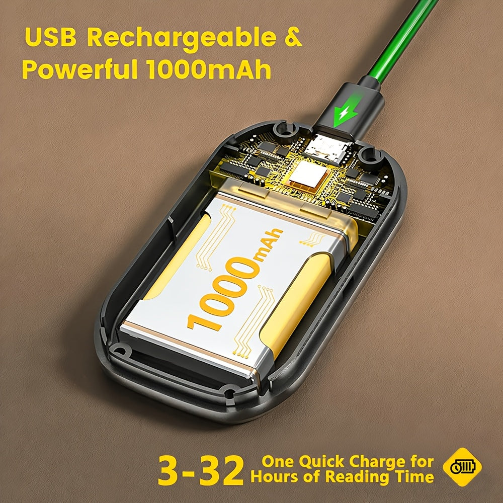 Lampe de lecture à pince à deux ou trois têtes, 4 teintes, USB-C