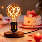 Ampoule LED filament en forme de cœur G95, culot E27, rétro