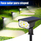 Spot solaire extérieur 38 LED à piquet, trois intensités, IP68