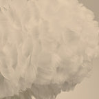 Abat-jour anneau en plumes blanches pour suspension, Ø 51cm