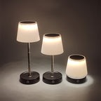 Lampe de chevet rechargeable à hauteur variable, cône blanc lisse