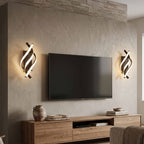 Applique murale LED torsadée en spirale, trois teintes, lot de 2 à 4