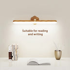 Applique murale LED barre rotative effet bois, tactile et sans fil