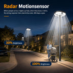 Lampadaire solaire rond 750 LED à détecteur et télécommande